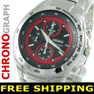 Seiko Men Chronograph 7T92 100m Sport Watch +Box SND701P1  