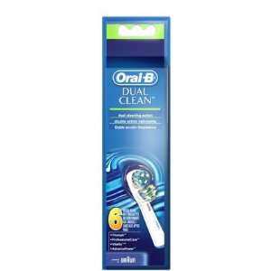 Oral B Dual Clean Replacement Electric Toothbrush Head 6 ct (Quantity 