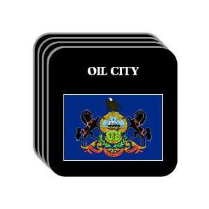  US State Flag   OIL CITY, Pennsylvania (PA) Set of 4 Mini 