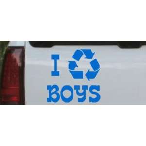 Blue 3in X 3in    I Recycle Boys Funny Car Window Wall Laptop Decal 
