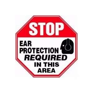  STOP EAR PROTECTION REQUIRED IN THIS AREA (W/GRAPHIC) Sign 