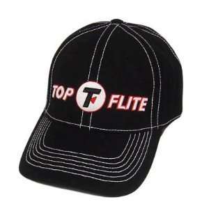 Top Flite Black Adjustable Golf Hat