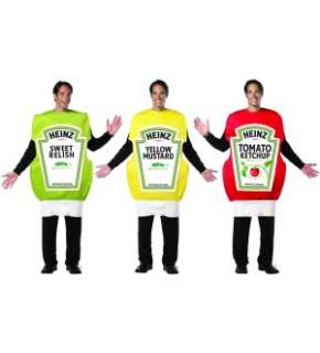 Heinz   Ketchup,Mustard,Relish Adult Group Costume Set   One Size 