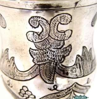 Polish Silver Kiddush Cup Goblet M. Sztern Warsaw 1871  