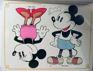 1977 MICKEY MINNIE Steppin Out Paper Doll Book UNCUT  