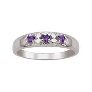  Elongated Amethyst Birthstone Ring Jewelry