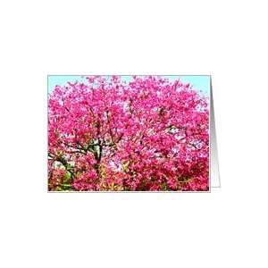  Beautiful pink tree/Happy Retirement Card Health 