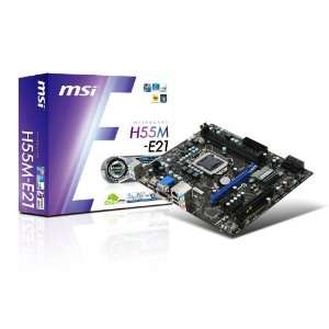  MSI LGA1156/Intel H55/DDR3/A&L/MATX Motherboard H55M E21 