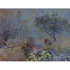   paintings   Alfred Sisley   24 x 18 inches   Foggy Morning, Voisins
