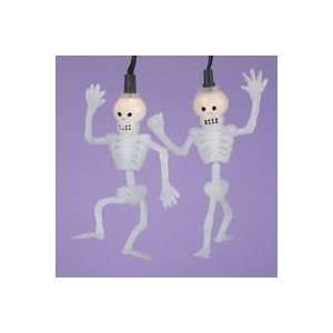    Set of 10 Spooky Halloween Dancing Skeleton Lights