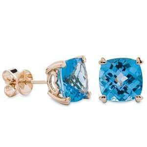   Amoro Tango Blue Topaz And 14kt Yellow Gold Earrings Amoro Jewelry