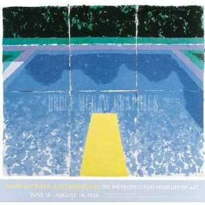  Day Pool with 3 Blues by David Hockney. Size 25.25 X 31.00 