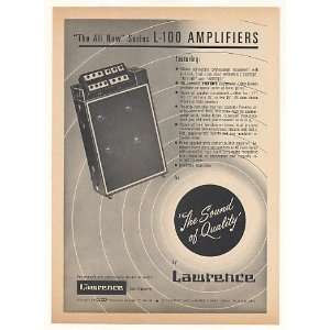  1968 Lawrence L 100 Amplifier Sound of Quality Print Ad 