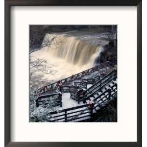  He Falls in the Heart of Chagrin Falls Framed Photographic 