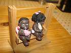 Sophia Ann Set of 2 Cute Black Babies on porch swing ***great shape 