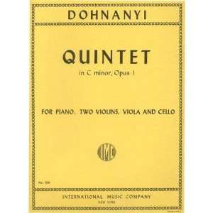  Dohnanyi, Erno Piano Quintet No.1 in c minor, Op 1 Two 