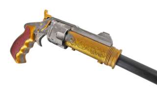 Steampunk Revolver 39 Inch Walking Stick Sci Fi Gun  