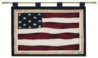   Patriotic USA Flag ~ Long May It WaveTapestry Afghan Blanket Throw