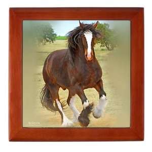  Galloping Shire Draft Horse Clydesdale Keepsake Box by 