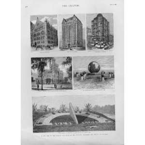  Chicago Buildings In 1893 Old Prints Usa
