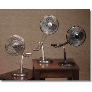   Brushed Silver Adjustable Boom Arm   Table Top Fan