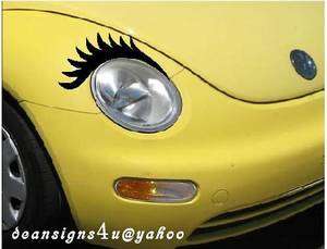 VW bug beetle black Eyelashes headlight car eyelash volkswagen light 