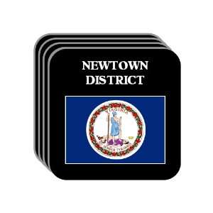 US State Flag   NEWTOWN DISTRICT, Virginia (VA) Set of 4 Mini Mousepad 