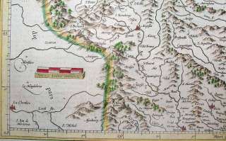 1589 (1633) MERCATOR Map LOMBARDY Lakes Region N. ITALY  