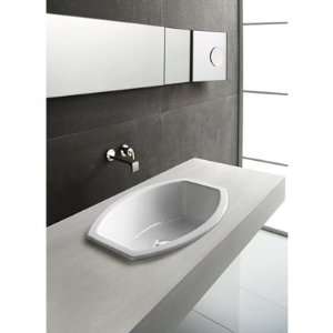 GSI 755411 Oval Shaped White Ceramic Self Rimming Bathroom 