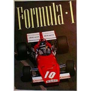 Vintage Racing Poster   69 Formula 1 Ferrari 
