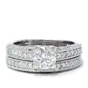  1.45CT Antique Diamond Engagement Ring Wedding Vintage 