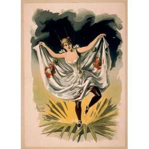  Poster Woman in dance costume dancing on flower 1895