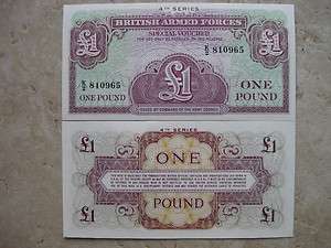   FORCES 1 POUND 4th SERIES SPECIAL VOUCHER M 36 INTERESTING NOTES