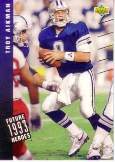 TROY AIKMAN 1993 Upper Deck FUTURE HEROES Card  