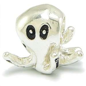  Pandora Compatible Octopus Charm   Silver Plated Jewelry