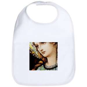    Baby Bib Cloud White Mother Mary Stained Glass 
