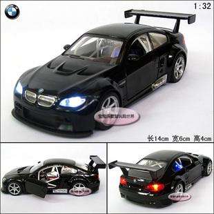 New BMW M3 GT2 132 Alloy Diecast Model Car With Sound and Light Black 