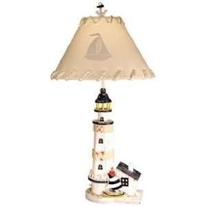  Lighthouse with Sailboat Table Lamp