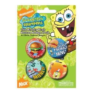     SpongeBob Squarepants pack 4 badges Krusty Krab Toys & Games