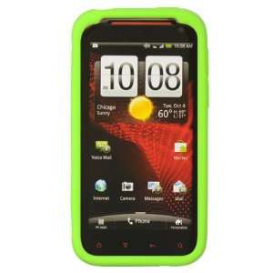 VMG HTC Rezound Soft Silicone Rubber Skin Case   Green Premium Soft 