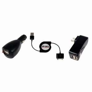   ZIP IPHONE KIT Ultimate iPhone/iPod Touch Charge and Sync Kit (Black