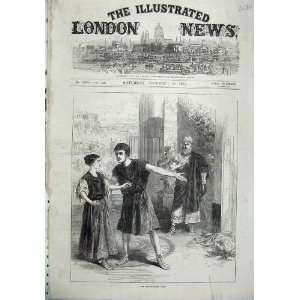   1871 Scene Westminster Play Theatre Romance Baby Print