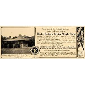  1912 Ad Dexter Brothers Co. English Shingle Stains Roof 