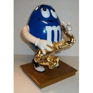  M & M Blue Man Sax Player Candy Dispencer Kitchen 