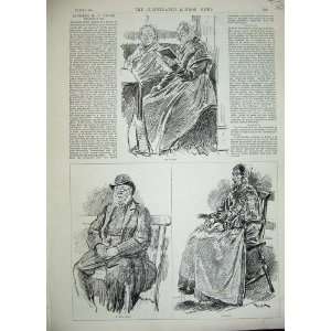  1889 Sketches London Workhouse Tradesman Soldier Men
