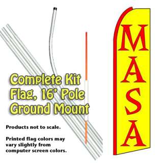 MASA Swooper Style Feather Banner Flag Kit (Flag, 16 foot Pole 