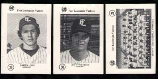 1975 Sussman Fort Lauderdale Yankees minor league set  