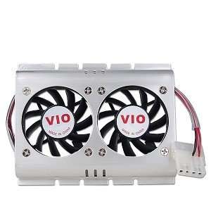  Hard Drive Cooler with Dual Fans (Silver) Electronics
