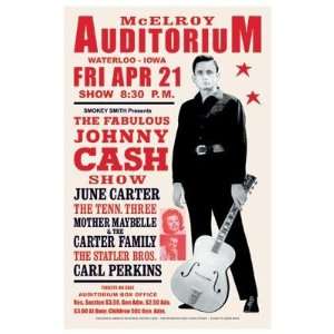 Johnny Cash Waterloo Iowa 1967 by Anon. size 17 inches width by 24 