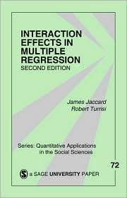   Regression, (0761927425), James Jaccard, Textbooks   